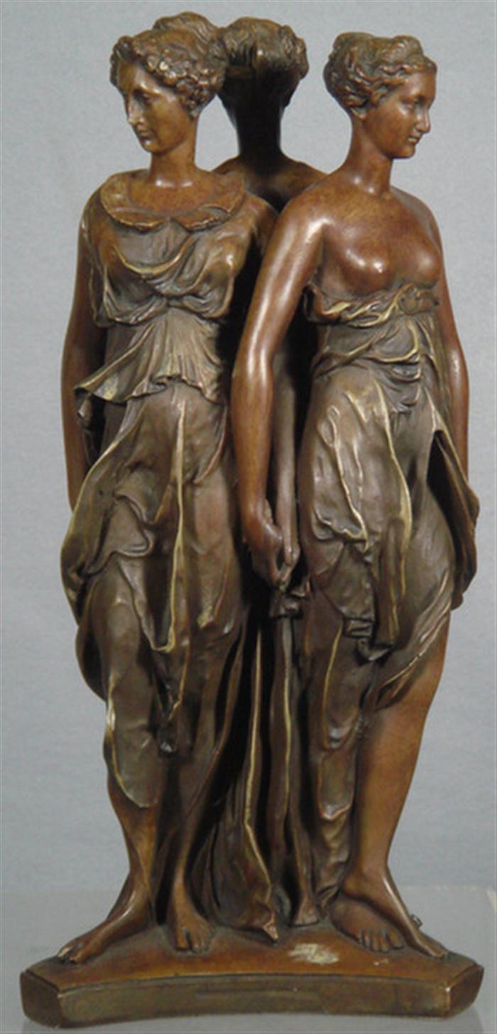 Appraisal: Composition figure of the Three Graces tall Estimate -