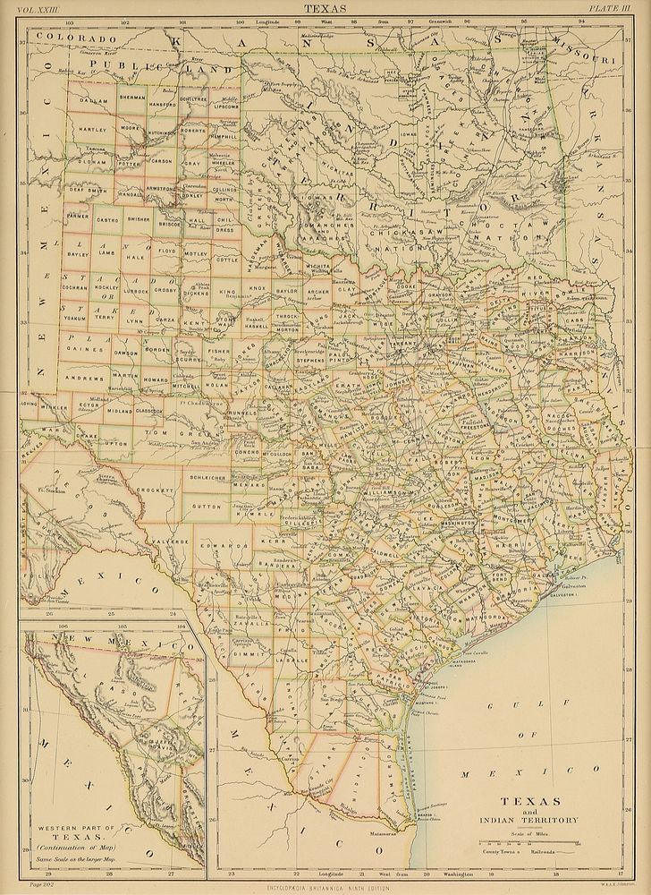 Appraisal: AN ANTIQUE MAP Texas and Indian Territory UNITED KINGDOM -