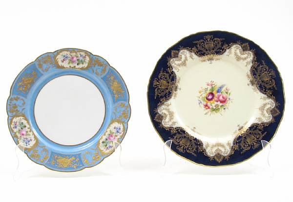 Appraisal: A group of seven Continental porcelain plates diameter of largest