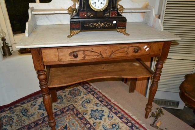 Appraisal: A LATE TH CENTURY FRENCH MARBLE TOP WASH STAND A