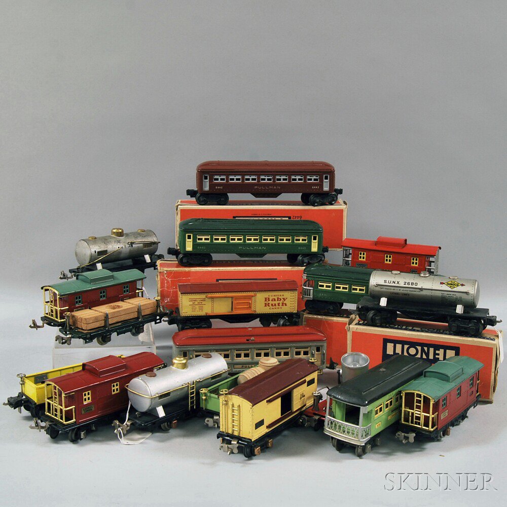 Appraisal: Twenty-seven Lionel O Gauge Pressed Metal Cars including and Estimate