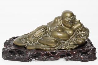 Appraisal: Chinese Laughing Buddha Hotai Figure Gilt Bronze Cast bronze Chinese