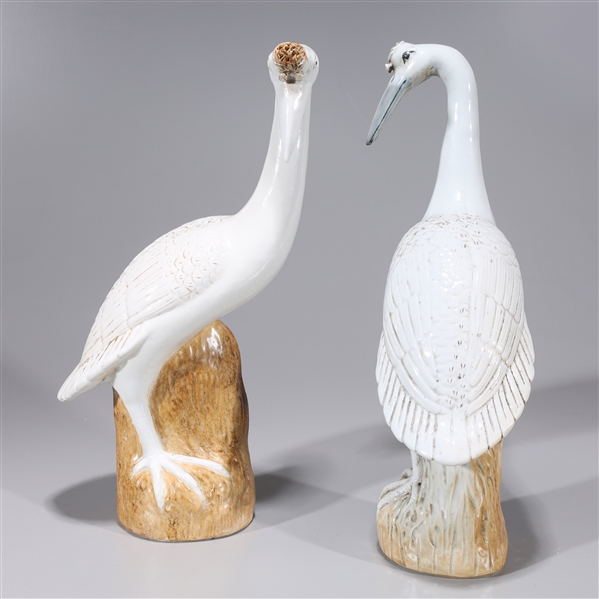 Appraisal: Pair of Chinese porcelain birds each with impressed mark to