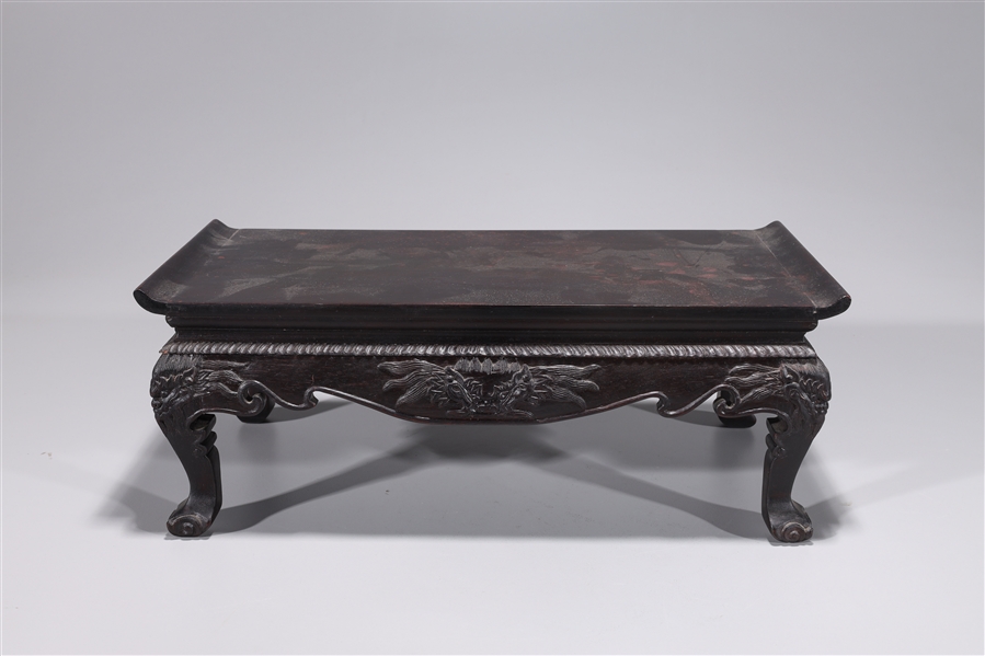 Appraisal: Chinese carved hardwood miniature altar table H x W x