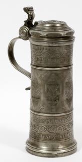 Appraisal: SWEDISH PEWTER TANKARD SWEDISH PEWTER TANKARD H W Hallmarked at