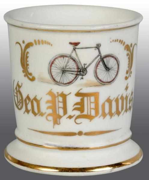 Appraisal: -Wheel Bicycle Shaving Mug Description Stamped Leonard Vienna Austria on