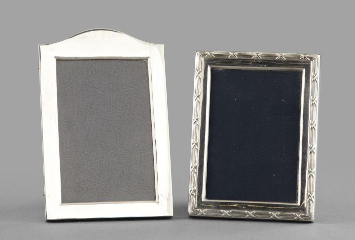 Appraisal: Group of Two Photograph Frames consisting of an Italian sterling