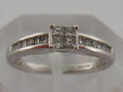 Appraisal: An carat white gold and diamond ring set to the