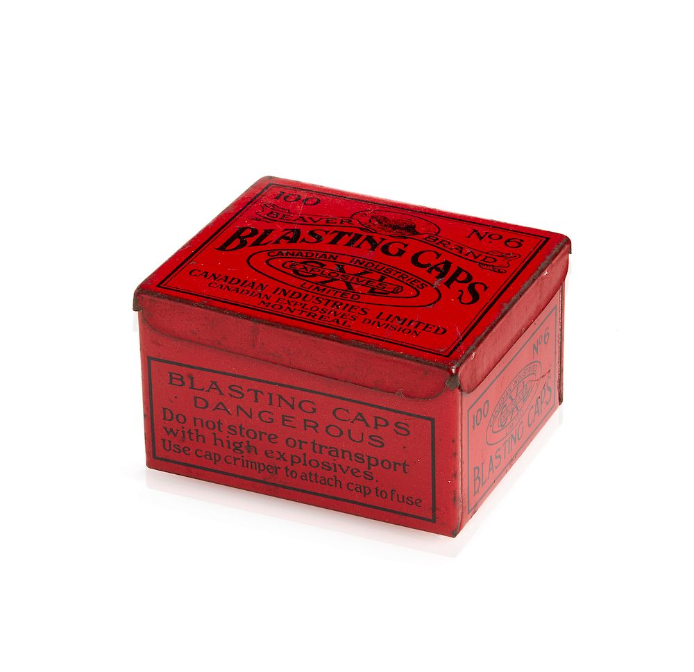 Appraisal: Beaver Brand Blasting Caps Box Small tin box for Beaver