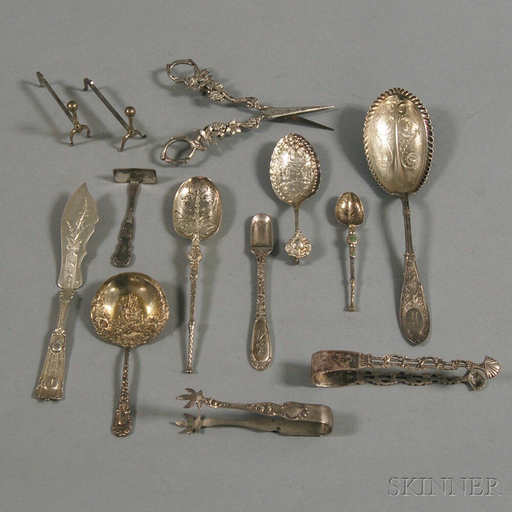 Appraisal: Small Group of Sterling Silver Flatware and Serving Items including