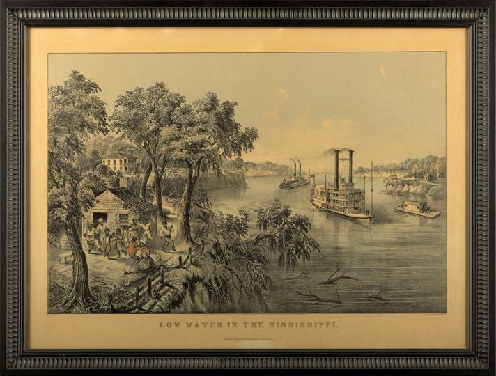 Appraisal: Currier Ives th Century High Water in the Mississippi and