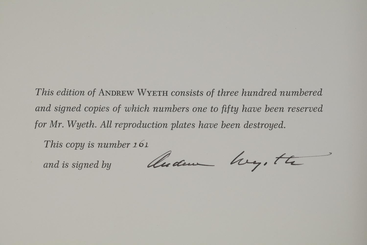 Appraisal: ANDREW WYETH BOOK BY RICHARD MERYMAN Andrew Wyeth Gambit Corporation