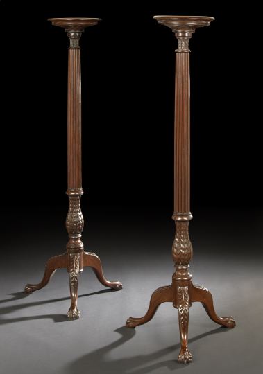 Appraisal: Pair of George III-Style Mahogany Torcheres late th century each