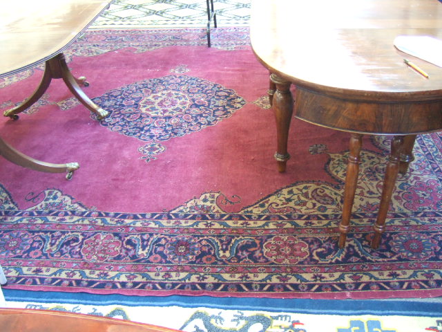 Appraisal: A Sparta carpet Turkey the plain burgundy field with a