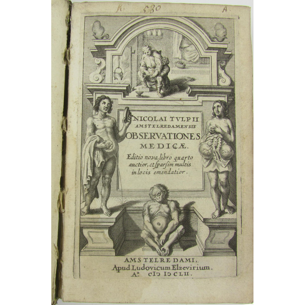 Appraisal: Tulpius Nicolaus Observationes Medicae Amsterdam Ludovic Elzevier Small vo inc