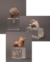 Appraisal: A Group of Three Pre-Columbian Fragments Two animal fragments and