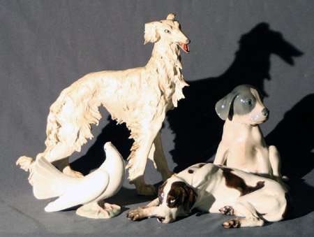 Appraisal: Group of Four European Porcelain Figures of Animals Consisting of