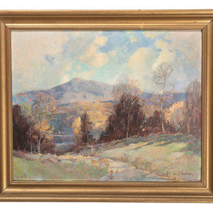 Appraisal: James Bonnar American - Winter Landscape oil on canvas board