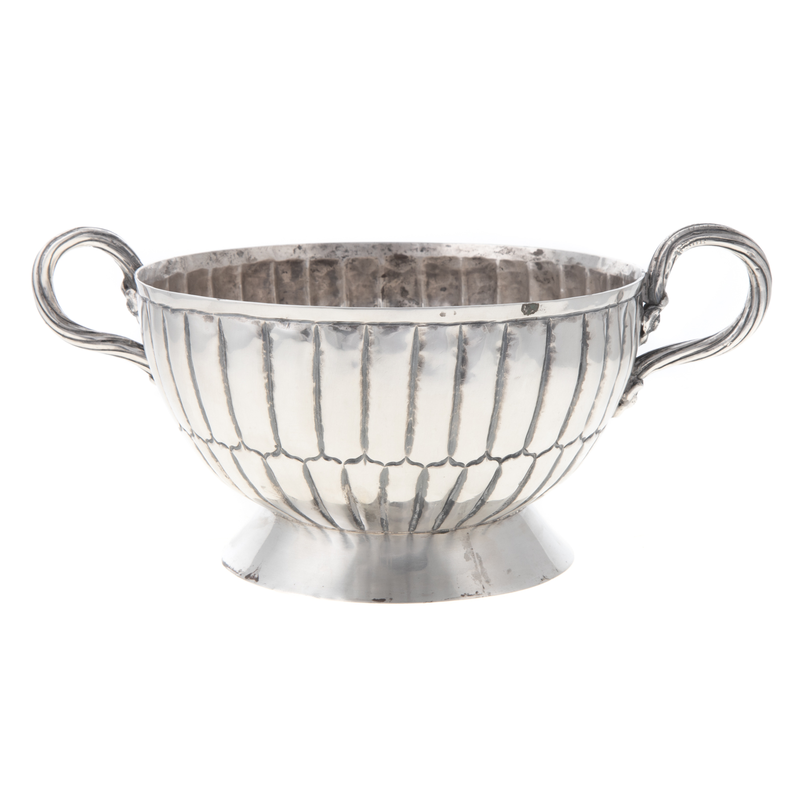 Appraisal: MEXICAN STERLING BOWL BY VIGUERAS Hand-wrought with double lobed body