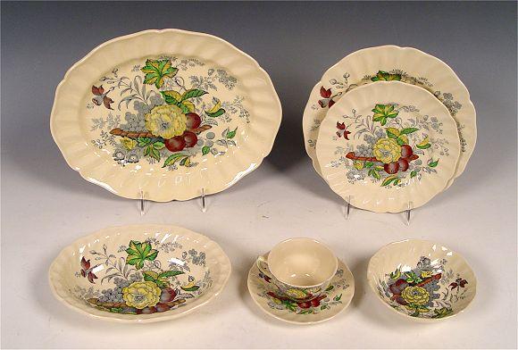 Appraisal: ROYAL DOULTON CHINA SERVICE IN MULTI COLOR ''THE KIRKWOOD'' PATTERN