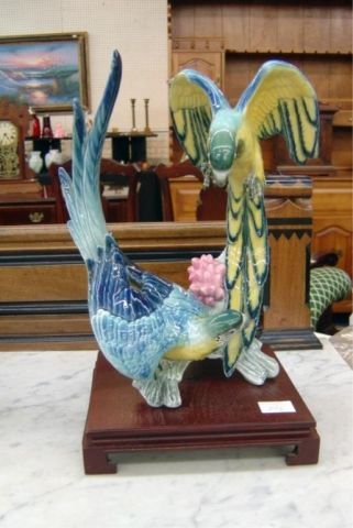 Appraisal: SOUTH AMERICAN CHINA MACAW FIGURINE