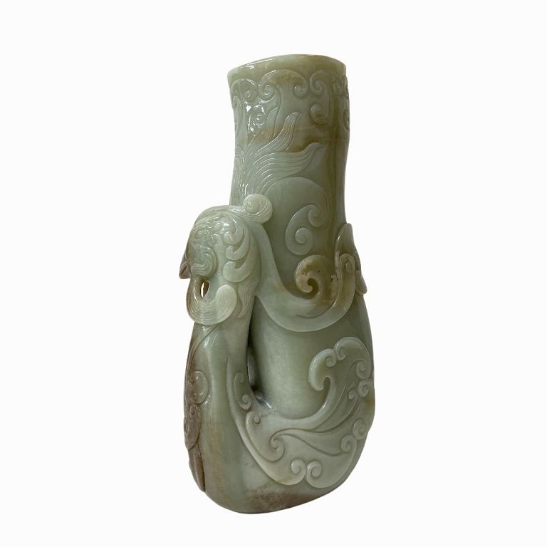 Appraisal: th Century Chinese Jade Vase th Century Chinese Jade Vase