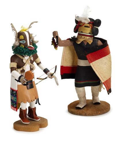 Appraisal: Two carved and painted Kachina dollssouthwestern united states th century