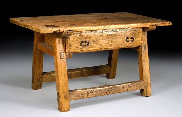 Appraisal: A Spanish Baroque walnut work table second half th century