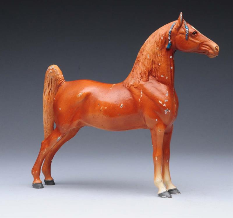 Appraisal: Cast Iron Saddlebred Show Horse Doorstop Made by Hubley cat