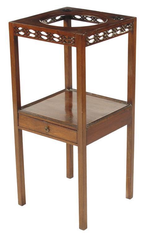 Appraisal: A George III mahogany square wash stand