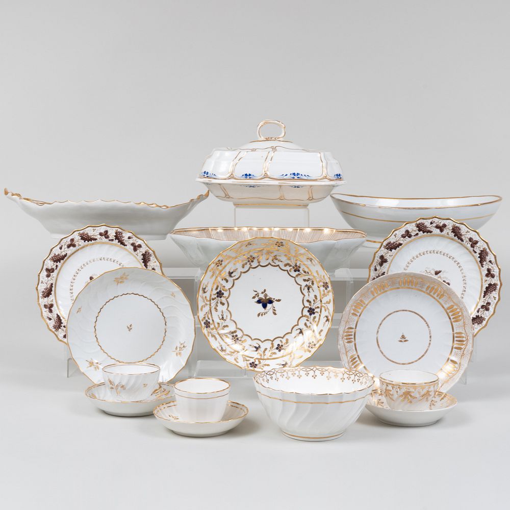 Appraisal: Group of Derby Porcelain and English Gilt-Decorated Porcelain Serving Wares