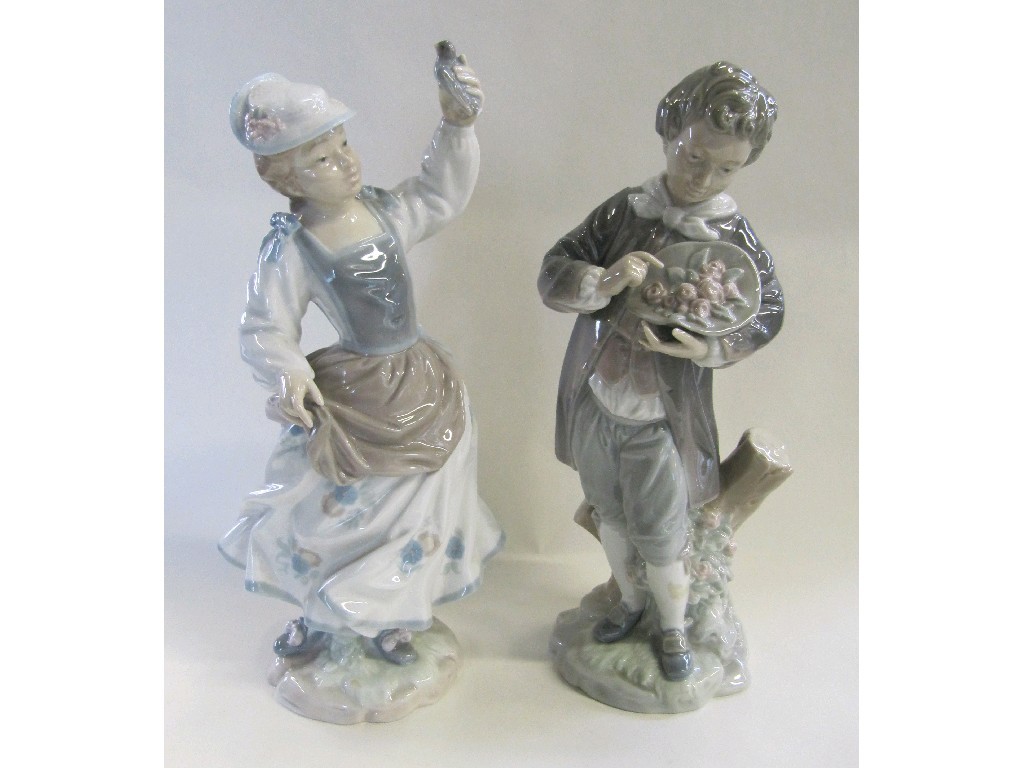 Appraisal: Pair of Lladro figures of a boy and a girl