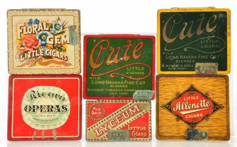 Appraisal: Lot of Little Cigar Tins Description Lot of small flat