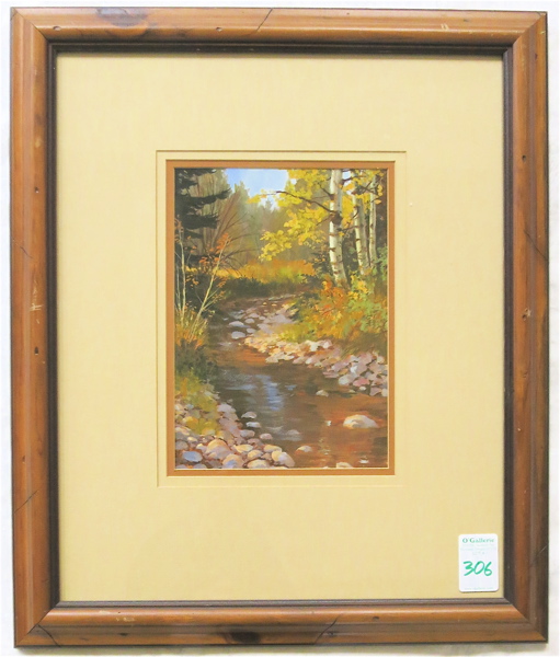 Appraisal: MARK OGLE OIL ON BOARD Montana born Summer Retreat river