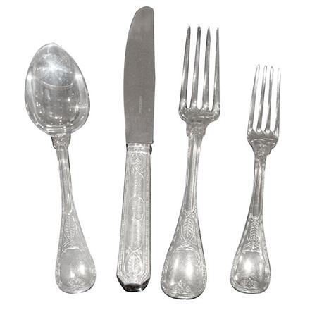 Appraisal: Christofle Sterling Silver Flatware Service Estimate nbsp nbsp nbsp -