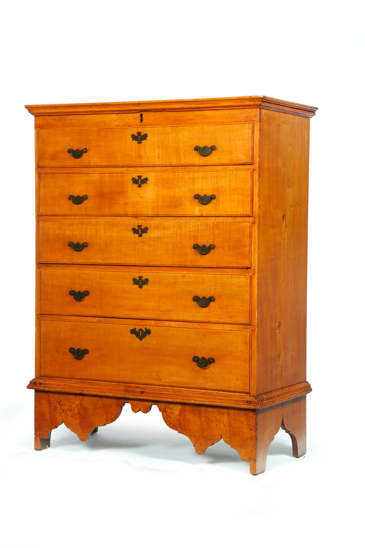 Appraisal: QUEEN ANNE MULE CHEST New England th century maple and