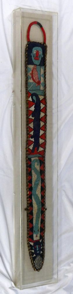 Appraisal: LARGE AFRICAN BEADED SHEATH IN LUCITE CASE Yaruba Nigeria th