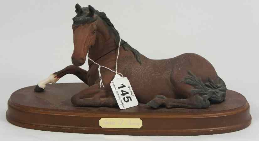 Appraisal: Beswick Spirit of Peace Model Brown Matt on Wooden Base