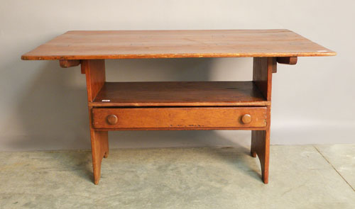 Appraisal: Pine bench table late th c h l d