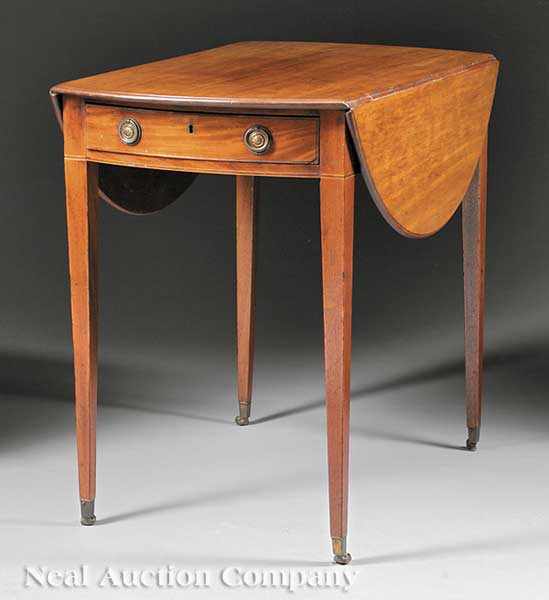 Appraisal: A George III Mahogany Pembroke Table early th c demilune