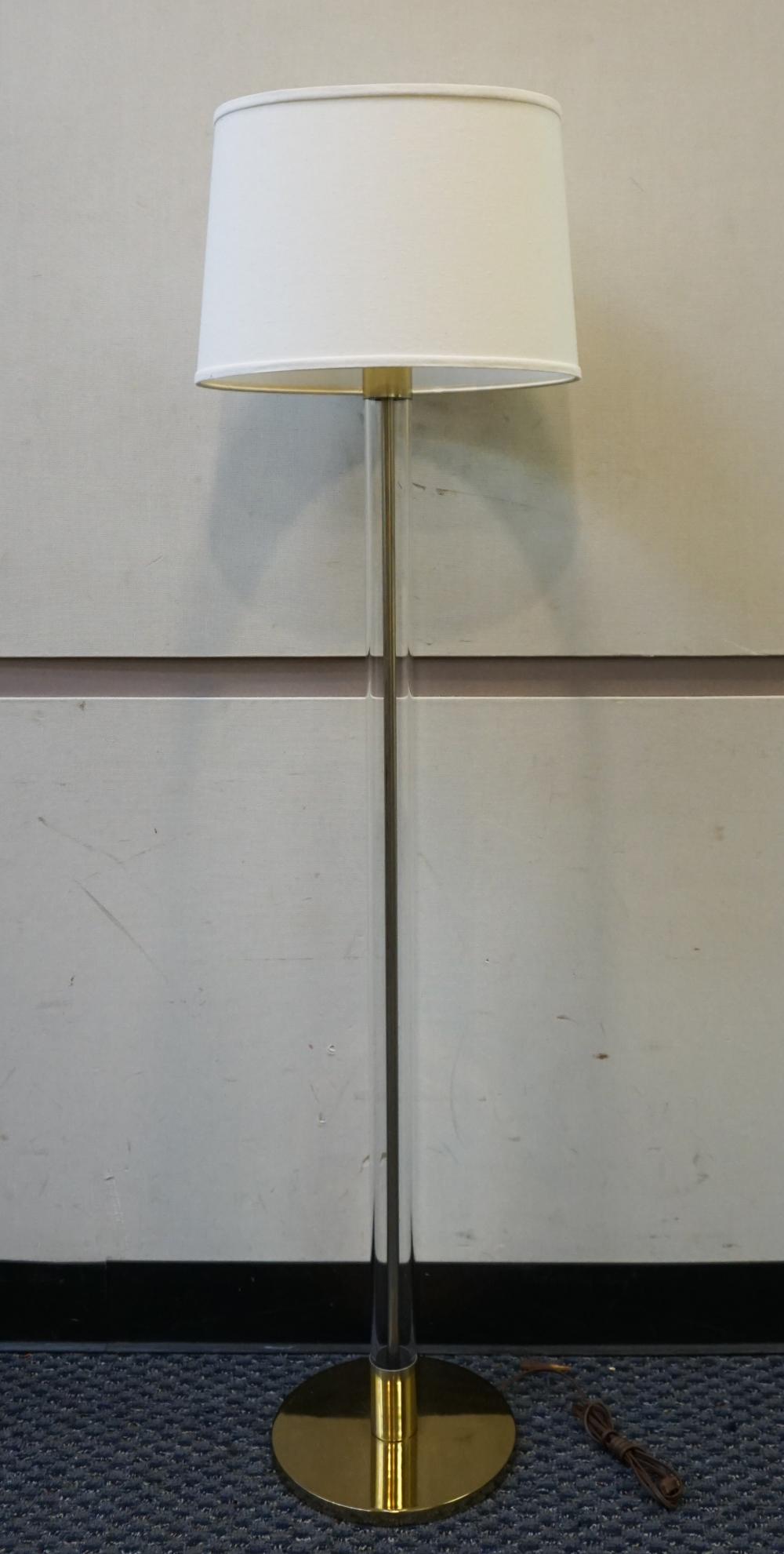 Appraisal: Contemporary Brass and Acrylic Floor Lamp H in cm