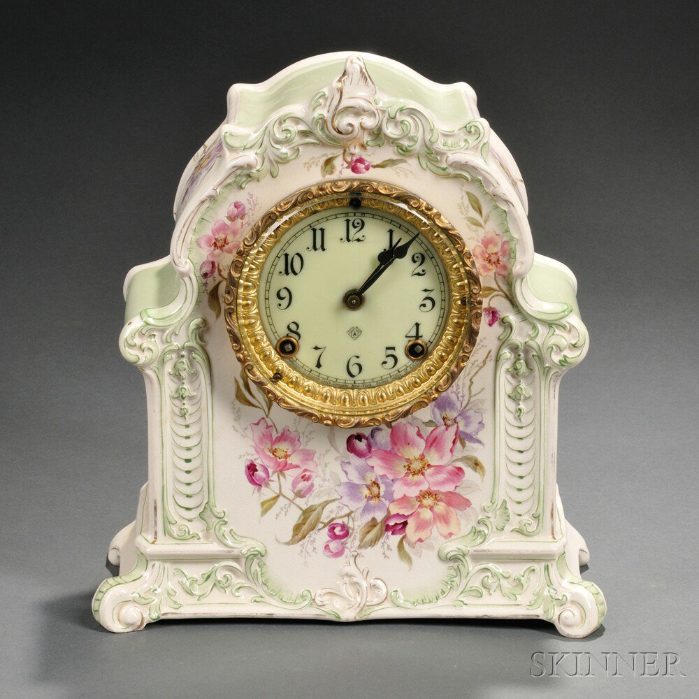 Appraisal: Ansonia Royal Bonn La Mosella China Clock New York c