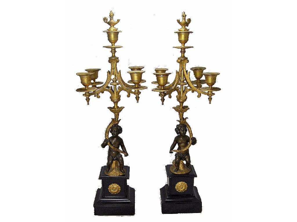 Appraisal: A good pair of th century ormolu and bronze four