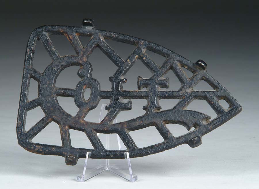 Appraisal: COLT CAST IRON TRIVET - trivet with the stylized Colt