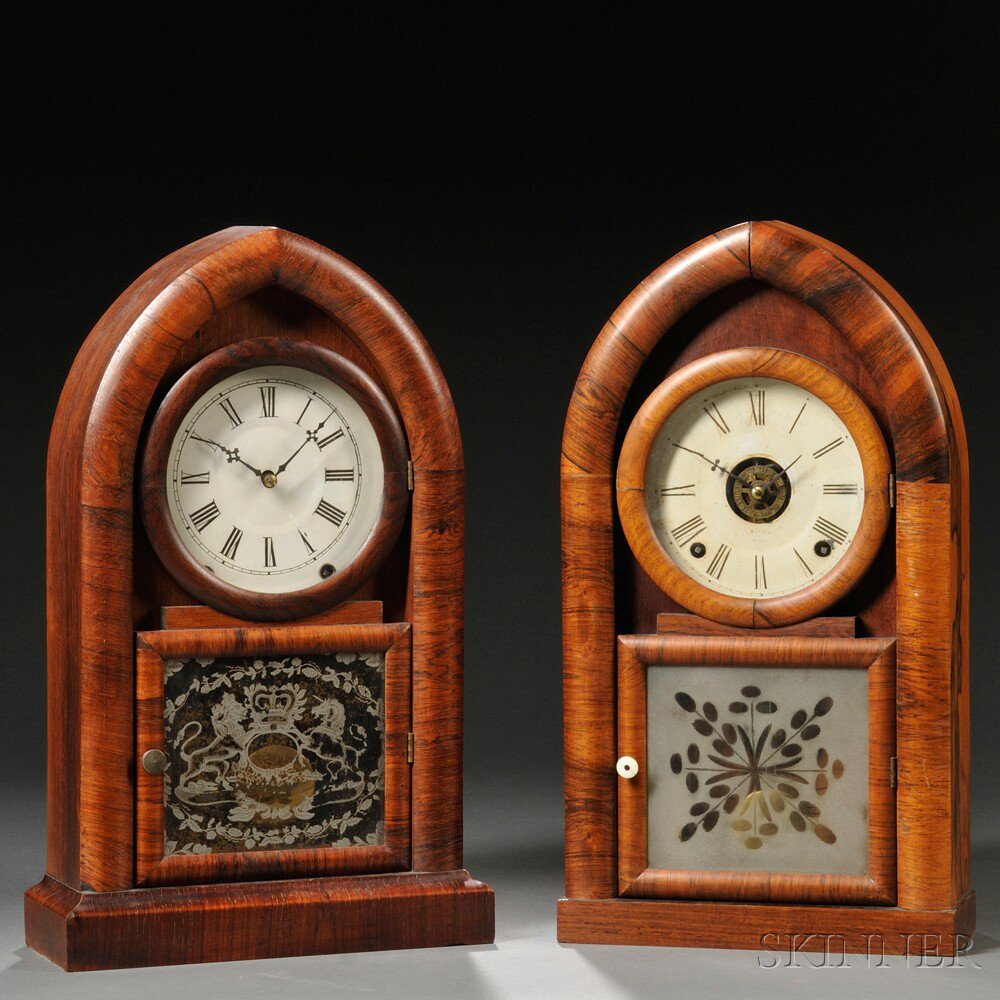 Appraisal: Two Eight-day Beehive Clocks Connecticut each in a rosewood case