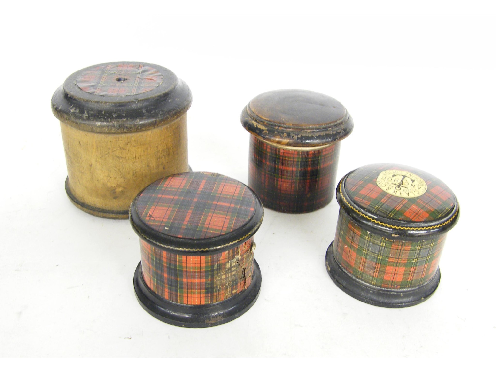 Appraisal: Tartan ware - shop display cotton reel diameter and three