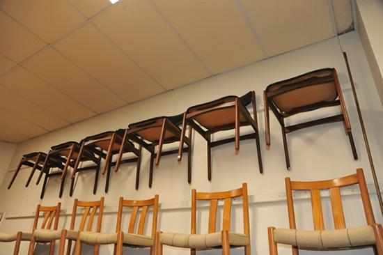 Appraisal: A SET OF SIX DANISH TEAK DINING CHAIRS IN THE