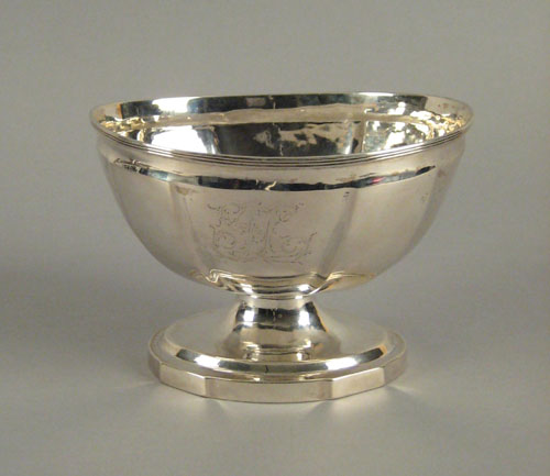 Appraisal: Philadelphia silver footed bowl ca bearing the touch of Joseph