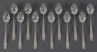 Appraisal: S Kirk Son sterling Repousse fruit spoons S Kirk Son