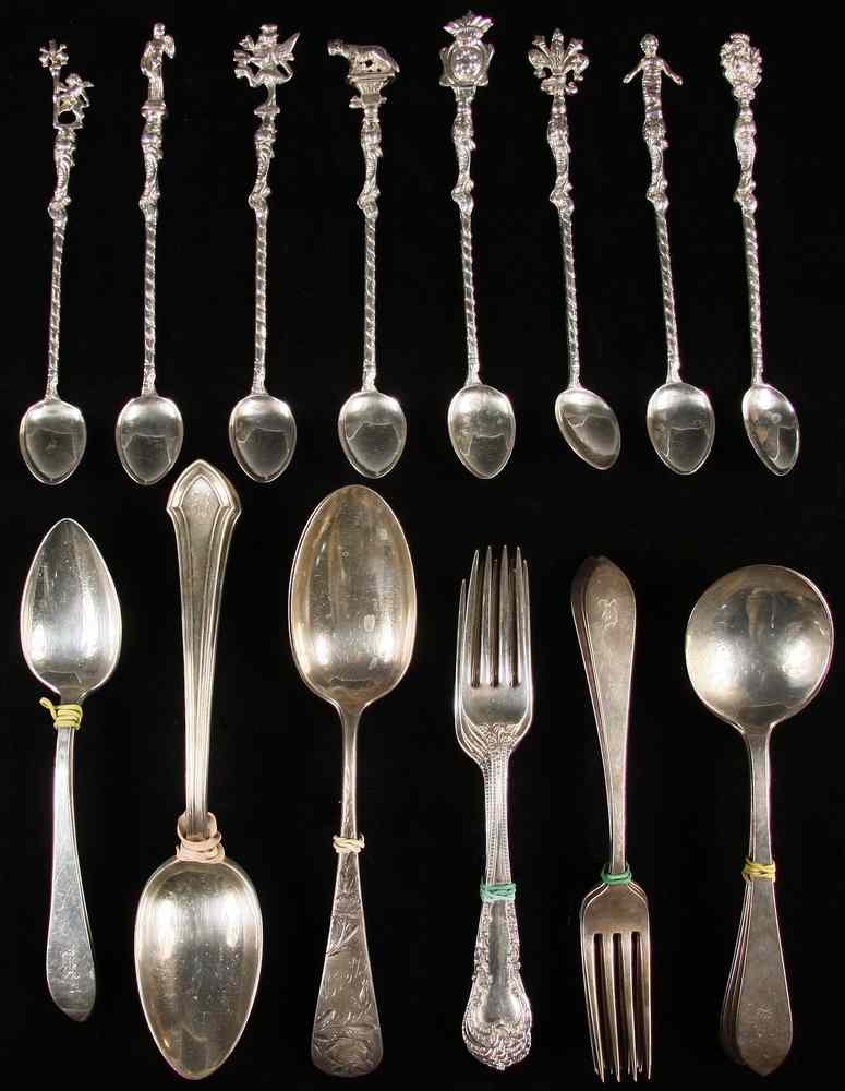 Appraisal: PCS STERLING FLATWARE IN SMALL GROUPS - Including Gorham Teaspoons